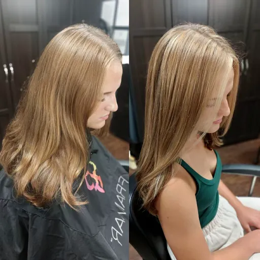 before and after hair style - maricel murphy hair studio